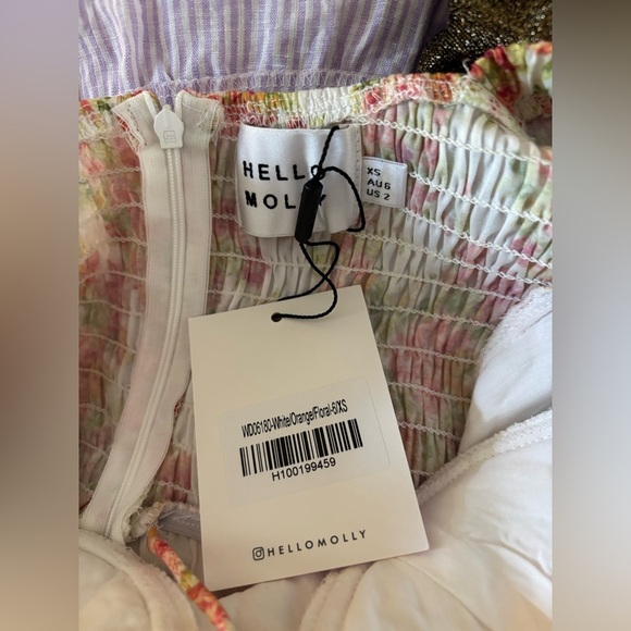 Hello Molly Find Me At Brunch Midi Dress Orange Floral - Picture 9 of 9